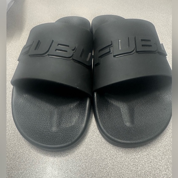 FUBU Men’s Athletic Sport Cushion Court Slide Sandals Black Size 13 - Picture 5 of 7